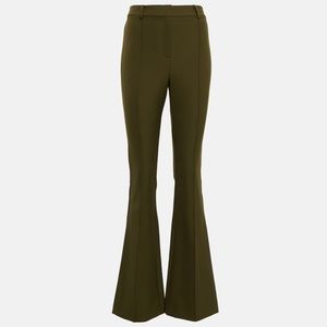 Veronica Beard Hibiscus Pant- Army Green, Size 4